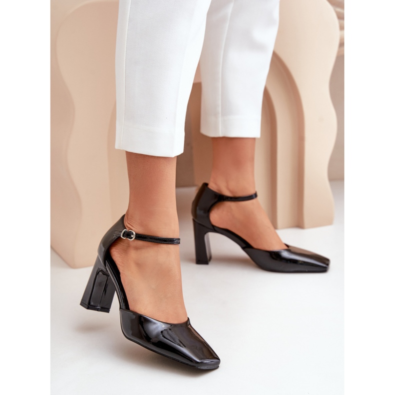 Décolleté con tacco alto in vernice, Emindria nera nero 2
