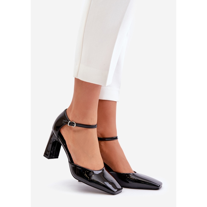 Décolleté con tacco alto in vernice, Emindria nera nero 1