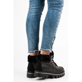 Kylie Stivali alla moda con protezione nero 1