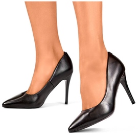 Décolleté da donna con tacco alto, colore nero FL59B 1