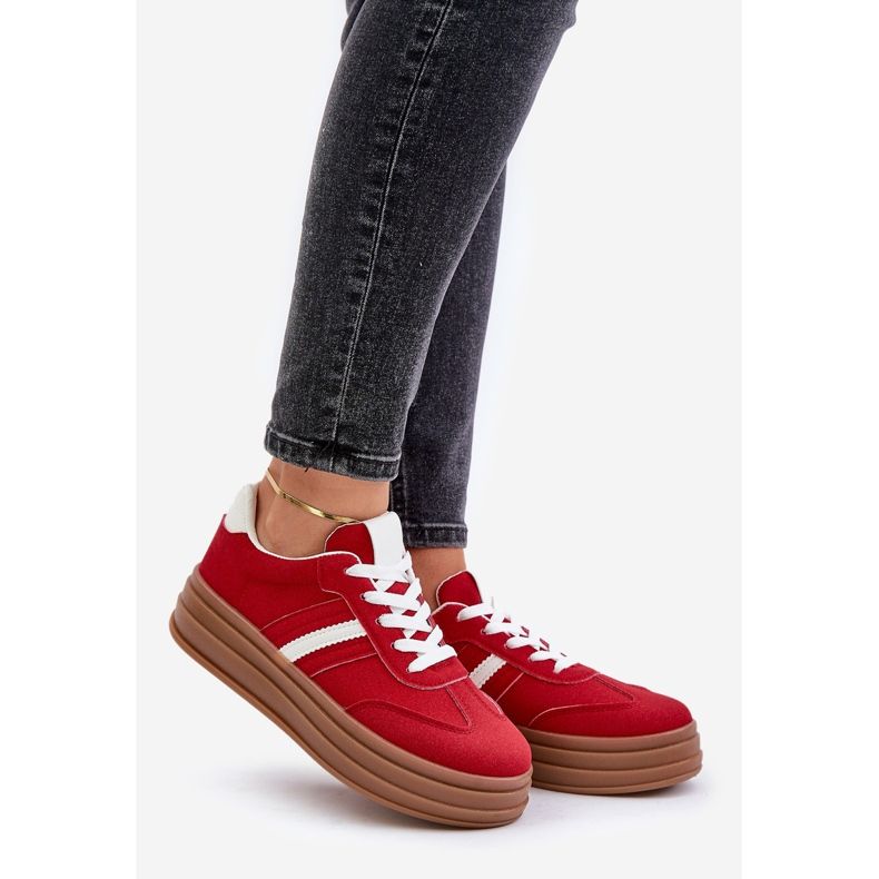 Sneakers Platform Dravinnia da Donna Rosse rosso 1