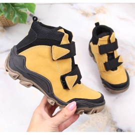 Kornecki Jr KOR6394E stivali isolanti color cammello con velcro giallo 1