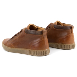 Polbut Scarpe da uomo in pelle Stivaletti 2108sw cammello marrone 4