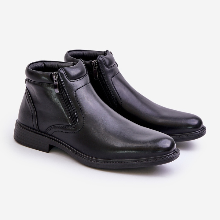 Stivali Da Uomo Con Riscaldante Eco Pelle Nero Lilari 1