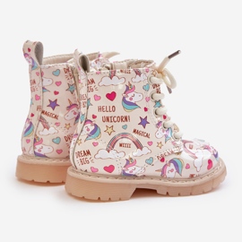 Stivali isolanti per bambini con cerniera Unicorni Beige Tiptop 2
