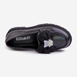 Vinceza Mocassini Da Bambina In Eco Pelle Con Fiocco, Colore Nero Avallesa 2