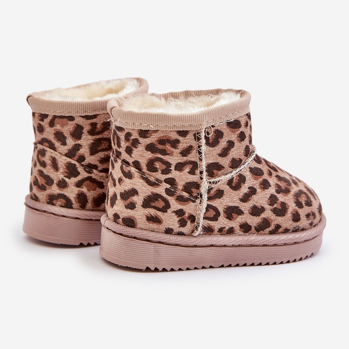 Stivali da neve isolati per bambini con motivo leopardato Beige Nallita 2