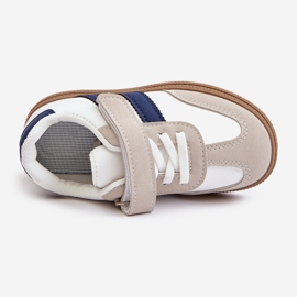 Sneakers Velcro da Bambino Bianche e Blu Tromella bianco 2