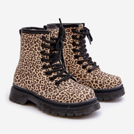 Stivali leopardati isolanti da bambina, Nelanna Beige 1