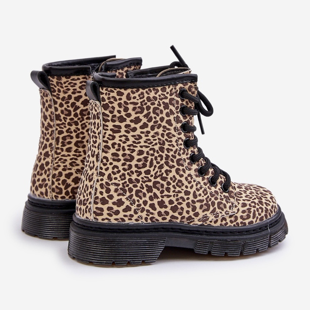 Stivali leopardati isolanti da bambina, Nelanna Beige 2