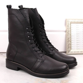 Rieker Comodi stivali in pelle isolanti Remonte W RKR630, neri nero 1