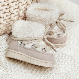 Caldi stivali da neve per bambini, Beige, Asija 2