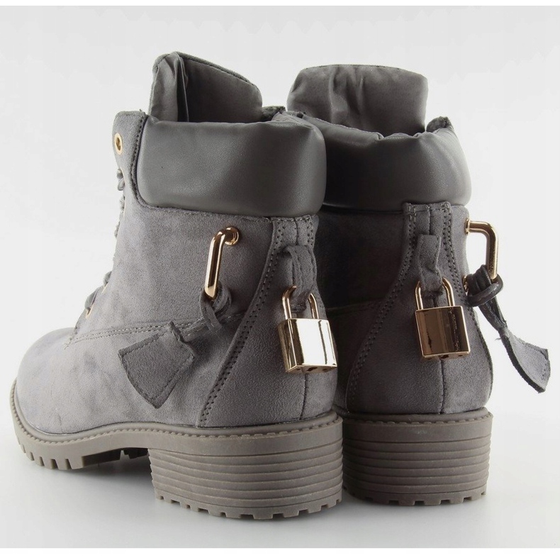 Stivali in legno grigio da donna AT-0623-L Grigio 2