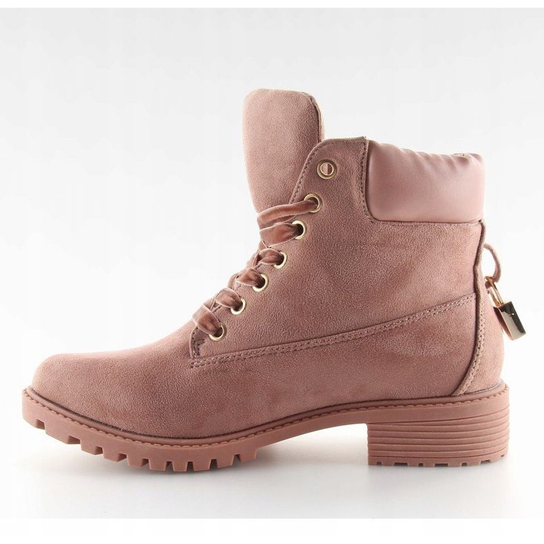 Stivali in legno per donna nero e rosa AT-0623-L Pink 1