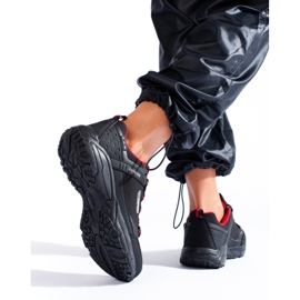 Scarpe da trekking da donna SOFTSHELL Outdoor DK 1096 nere nero 2