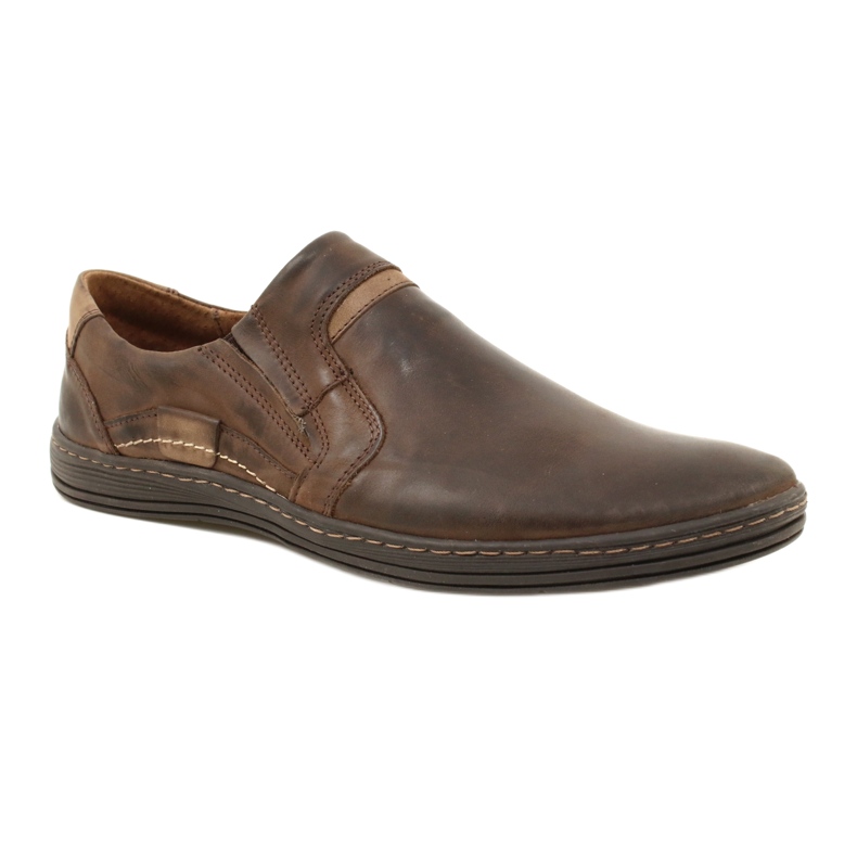 Olivier Mocassini da uomo realizzati in pelle 520MP, colore testa di moro marrone 5