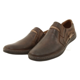 Olivier Mocassini da uomo realizzati in pelle 520MP, colore testa di moro marrone 7