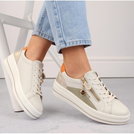 Rieker Comode scarpe in pelle Remonte W RKR676, beige 1