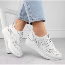 Scarpe con zeppa S.Barski W LR725 OLI254A bianca 2