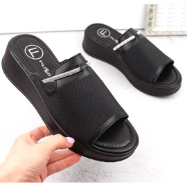 Filippo W PAW538A zoccoli con zeppa in pelle nera nero 1