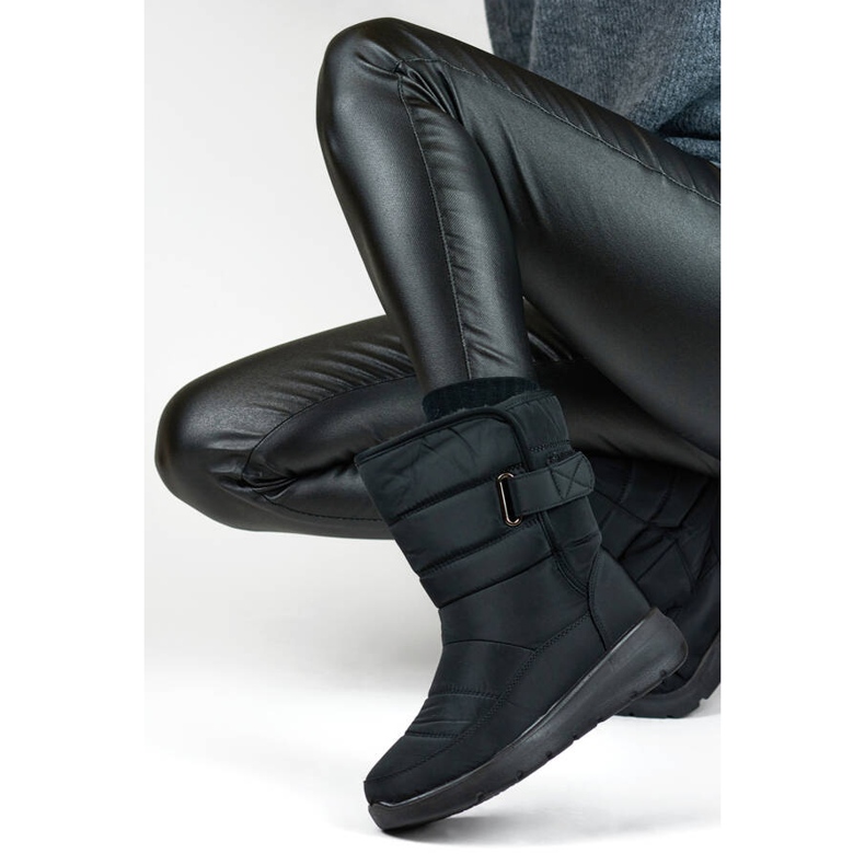 Doposci isolanti con velcro da donna, neri, 22T48B nero 1