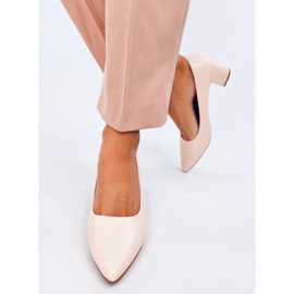Décolleté Crafts Apricot con tacco basso beige 1
