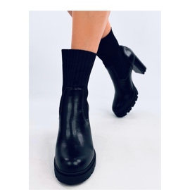 Stivaletti neri con tacco alto nero 1