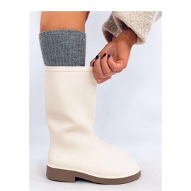 Galosce opache da donna bianche beige 1