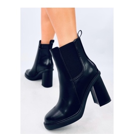 Stivali Jodhpur con tacco alto nero 1