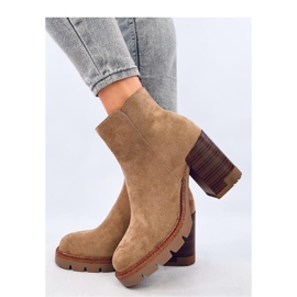Stivaletti con tacco alto e protezione beige 1