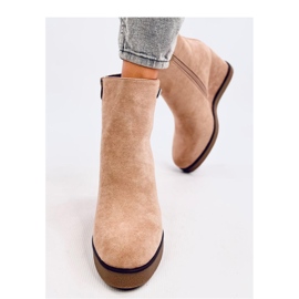 Stivaletti con zeppa Rochelle Khaki beige 1