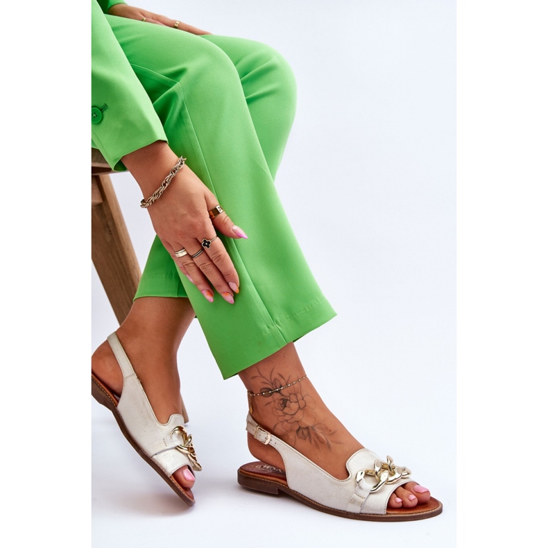 Step in style Sandali Modello Lewski Shoes 3230 Beige/Oro - Entra con stile 2