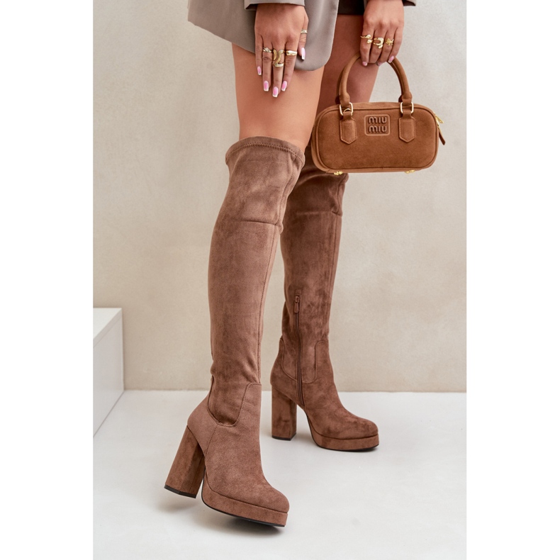 Modello LQ-79 Stivali beige scuro 1