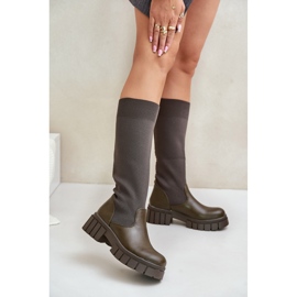 Stivali Modello RQ438 Verde Scuro 1