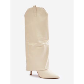 Modello 35858 Stivali Beige Chiaro 2