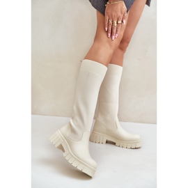 Stivali Modello RQ438 Beige Chiaro 1