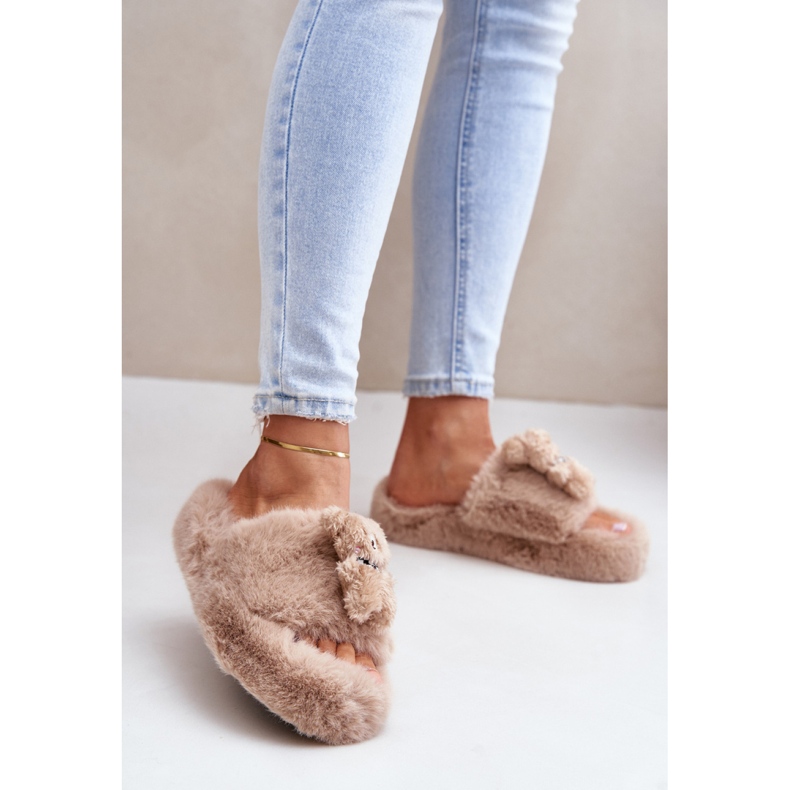 Ciabatte Modello BG189P Beige con orsetto 1