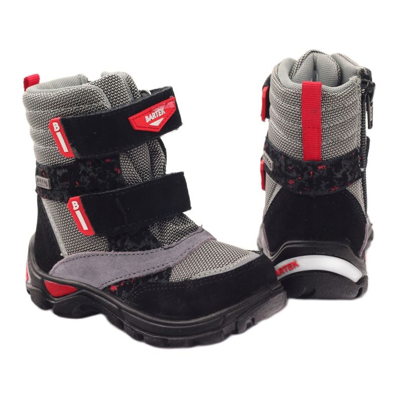 Bartek Stivali Stivali impermeabili 21473 nero rosso grigio 2