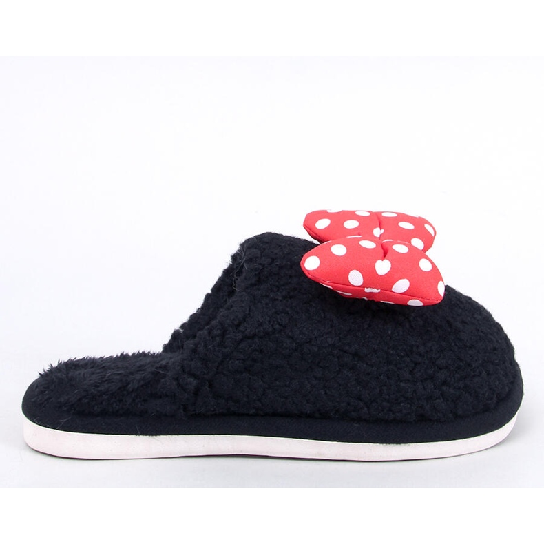 Ciabatte per bambini con fiocco Bambino Nero 1