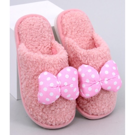 Bambino Pantofole per bambini rosa con fiocco 2