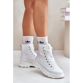 Big Star Sneaker da donna isolata in pelle sulla piattaforma enorme grande star oo274a598 bianco 1