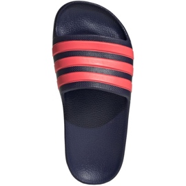 Ciabatte da bambino Adidas Adilette Aqua, di colore blu navy 1