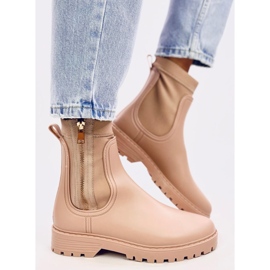 Stivaletti Chelsea beige da donna 1