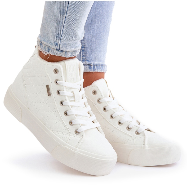 Sneakers isolanti da donna con cuciture Big Star OO274A479 Bianco bianca 4