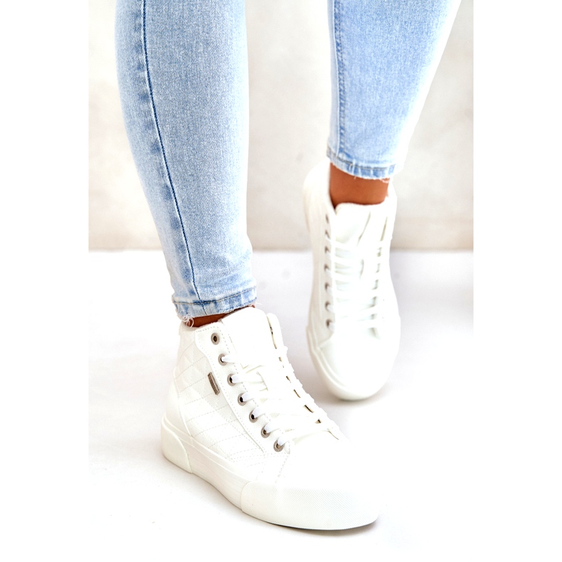 Sneakers isolanti da donna con cuciture Big Star OO274A479 Bianco 1
