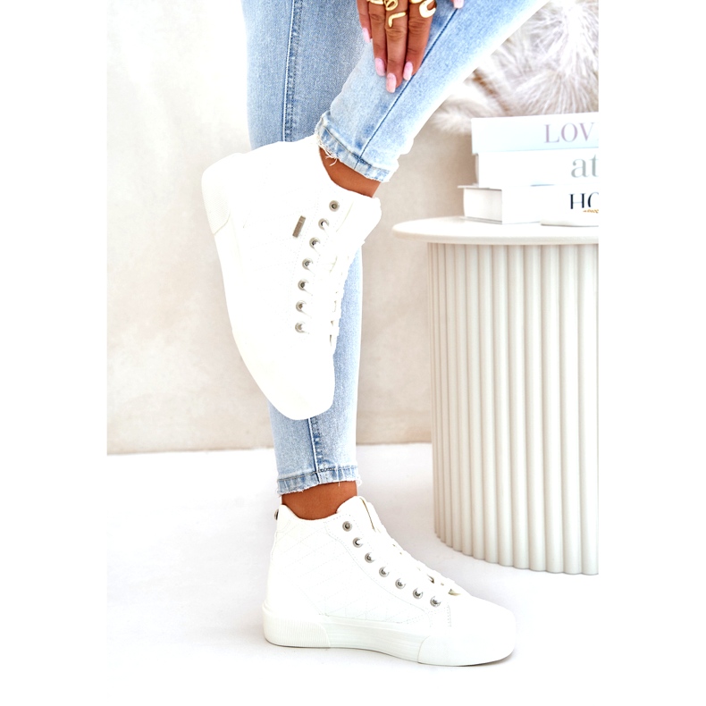 Sneakers isolanti da donna con cuciture Big Star OO274A479 Bianco bianca 2