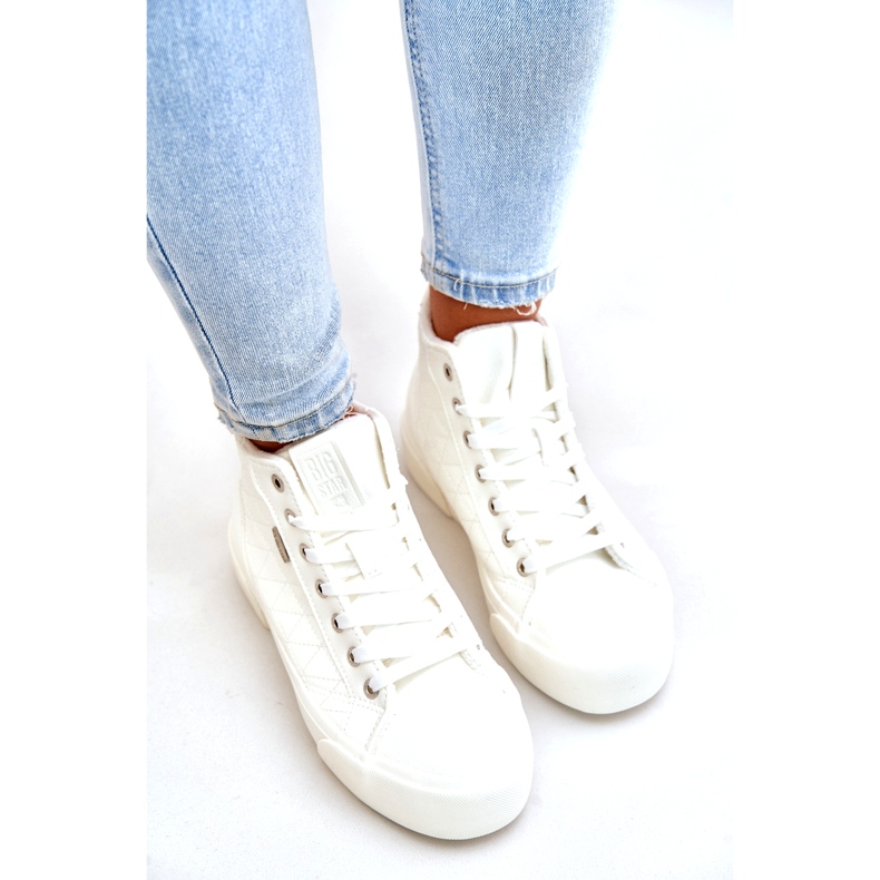 Sneakers isolanti da donna con cuciture Big Star OO274A479 Bianco bianca 3