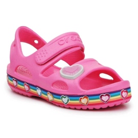 Sandalo arcobaleno Crocs Fun Lab 206795-669 rosa 1