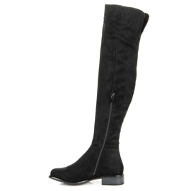 Ideal Shoes Stivali con rilegatura decorativa nero 1