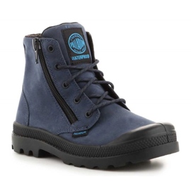 Palladium Pampa Hi Lea Gusset Jr 52744-432 scarpe blu 1